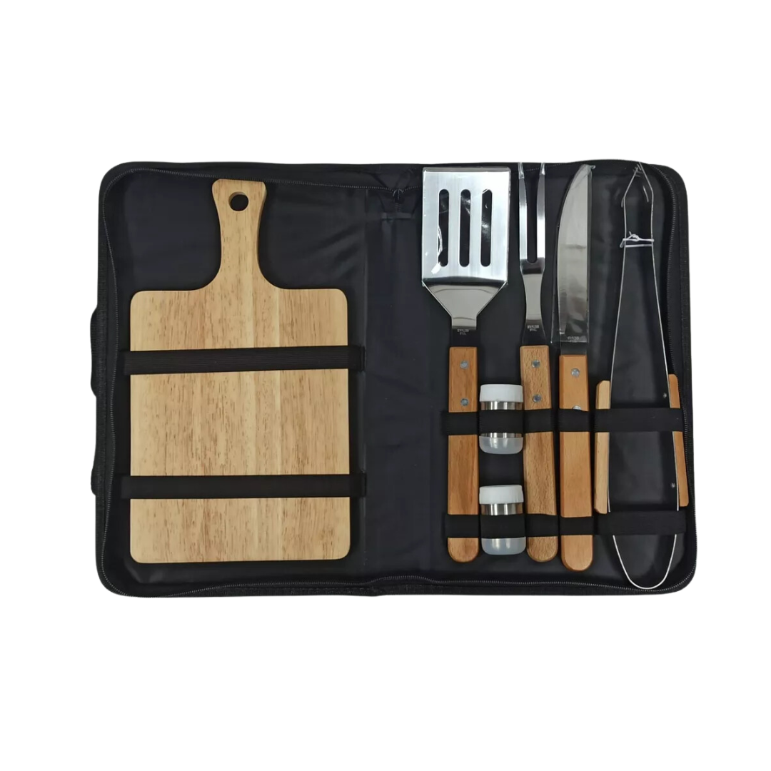 Utensilios De Asado Bbq Set X 7 Piezas